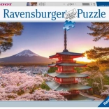 Ravensburger puzzle widok na Fudżi i kwitnące sakury 1000 elementów