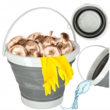 Składane silikonowe wiadro 10 L szare