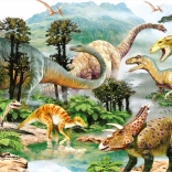 Dino Puzzle – życie dinozaurów 100 XL elementów