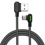 Kątowy kabel USB-C Mcdodo z wskaźnikiem LED, 3 m