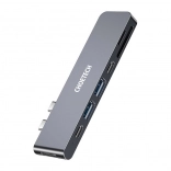 Stacja dokująca Choetech do MacBooka Pro, 7w2 USB-C, Thunderbolt 3 (srebrna)