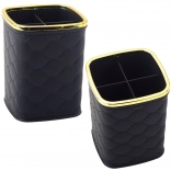 Organizer na pędzle z czterema przegródkami czarny