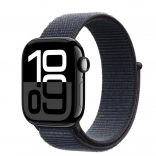 Apple Watch Series 10 GPS 42 mm aluminiowa koperta w kolorze onyks z atramentowo-niebieskim paskiem sportowym