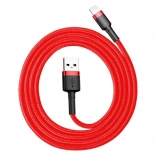Kabel do ładowania i danych Baseus USB‑Lightning, 0,5 m, 2,4 A, czerwony